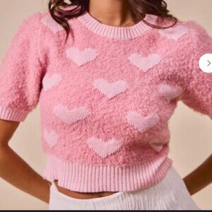 Hearts pink sweater